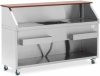 Mobilna stacja barmańska - komora na lód i uchwyt na butelkę - lada 180 cm o wyglądzie drewna - Royal Catering RCMBS-180 10013323 4062859260529