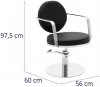 Fotel fryzjerski 470-620 mm PHYSA 10040594 NORWICH BLACK