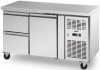 Stół chłodniczy na kółkach - 280 l - 1 komora / 2 szuflada - 136 x 70 cm - klasa B - stal nierdzewna - Royal Catering  10013281 RCRB-1D2DR280 4062859257338