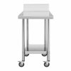 Stół ze stali nierdzewnej na kółkach - 60 x 60 cm - 120 kg ROYAL CATERING 10012813 RCAT-60/60-WS