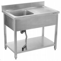 STÓŁ ZE ZLEWEM 100 X 70 CM zlew nierdzewny jednokomorowy YATO YG-30903 