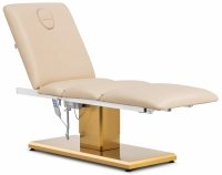 Fotel kosmetyczny elektryczny - 3 silniki - 300 W - 190 x 65 x 60 - 76 cm - 200 kg - beżowy / złoty Physa 10040878 PHYSA VITERBO BEIGE 