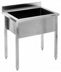 STÓŁ Z BASENEM 80 X 60 CM Basen Jednokomorowy Nierdzewny YATO YG-30921 
