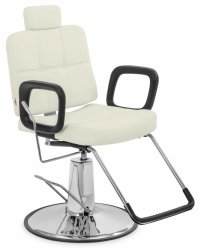 Fotel fryzjerski Keswick z zagłówkiem i podnóżkiem - 52 - 64 cm - 150 kg - beżowe Physa 10040793 PHYSA KESWICK BEIGE 