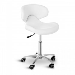 BIAŁY OBROTOWY HOKER / FOTEL KOSMETYCZNY  PHYSA 10040277 Andria White