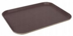 Taca kelnerska antypoślizgowa wzmocniona prostokątna brązowa 56×40,5cm Szron 1622CT/N BRĄZ 5902175817160