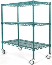 Wózek antybakteryjny noMICRO siatkowy 3-półkowy 61x122x100 cm ULTRA POWER