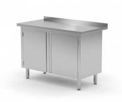 Stół przyścienny szafka z drzwiami na zawiasach 1200 x 600 x 850 mm POLGAST 128126-2 128126-2