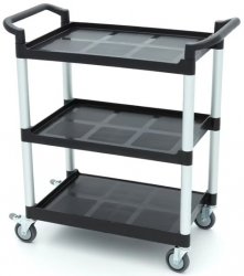  Wózek do Serwowania - 3 Plastikowe Półki - 86,5 x 42,5 cm Maxima 09507001 8720783972449