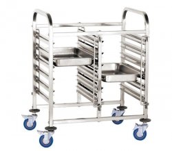Wózek do transportu pojemników - podwójny 12x GN 1/1 HENDI 810569 810569