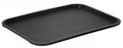 Taca do serwowania z rantem czarna 45,5×35,5cm Fast Food Szron  1418FF B 5902175813544