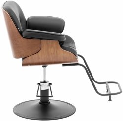 Fotel fryzjerski z podnóżkiem - 830-960 mm - 200 kg - czarny PHYSA PHYSA FILEY BLACK 10040627 4062859180148