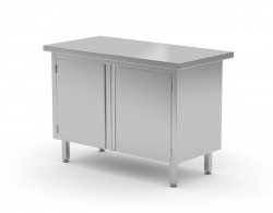 Stół centralny przelotowy z drzwiami na zawiasach 1000 x 700 x 850 mm POLGAST 128107P 128107P
