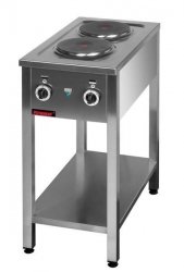 Kuchnia elektryczna na podstawie otwartej 2-płytowa  400x700x850 mm KROMET 000.KE-2M 000.KE-2M