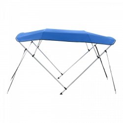 Daszek do łodzi - 4 pałąki - 236 x 194 x 146 cm - błękit kobaltowy MSW 10061644 MSW-MBT-06