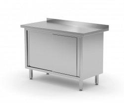 Stół przyścienny szafka z drzwiami suwanymi 1200 x 600 x 850 mm POLGAST 127126 127126