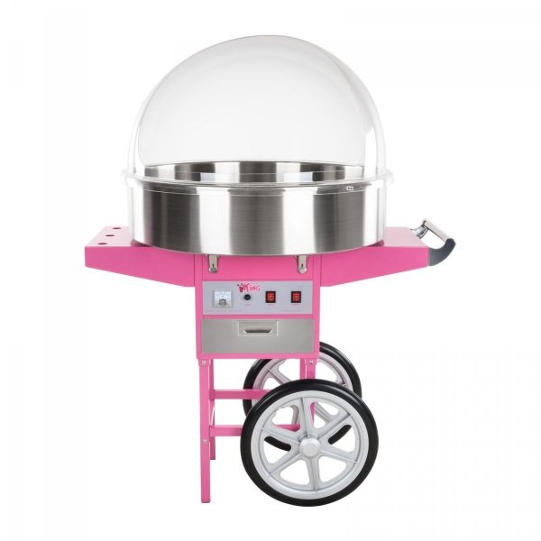 Maszyna do waty cukrowej - 72 cm - wózek - pokrywa ROYAL CATERING 10010133 RCZC-1200XL
