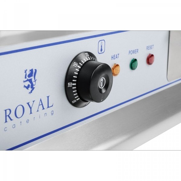 Płyta grillowa - 75 cm - ryflowana - 2 x 3200 W ROYAL CATERING 10010064 RCG 75G