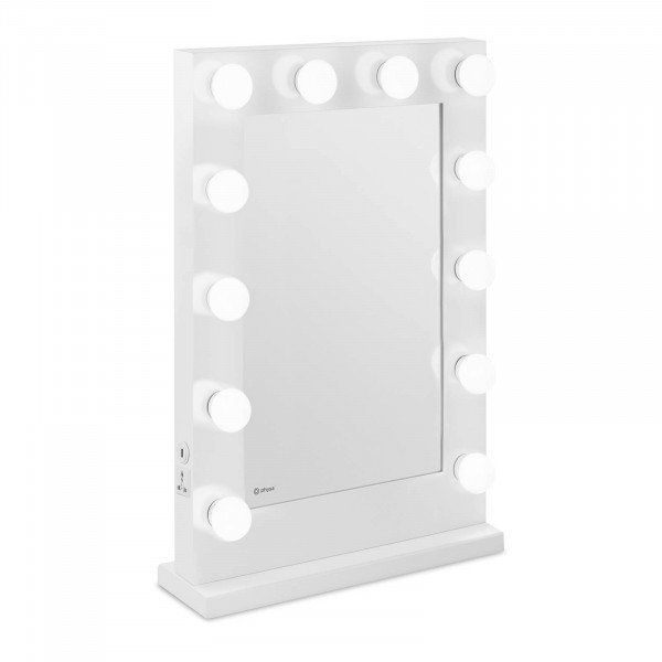 Lustro do makijażu - LED - 78 x 50 cm - 12 żarówek LED PHYSA 10040364 PHY-CM-11 WHITE