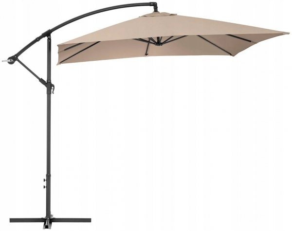 Parasol ogrodowy wiszący 250x250cm UNIPRODO 10250524 UNI_UMBRELLA_SQ250CR_N