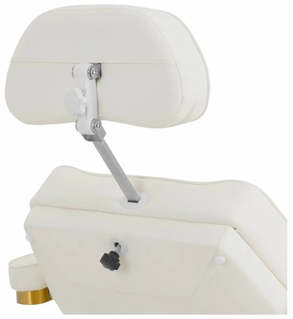 Fotel kosmetyczny - elektryczny - podgrzewany - 3 silniki - 300 W - 195 x 60 x 62 - 82 cm - 200 kg - biały / złoty Physa 10040821 PHYSA VARESE WHITE 