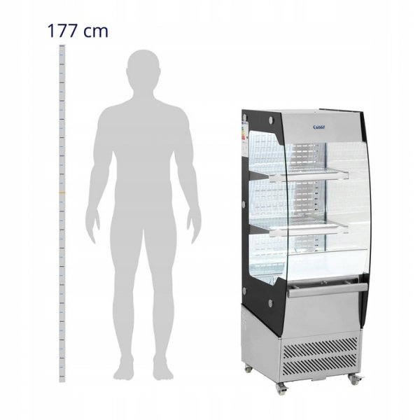 Witryna chłodnicza - 180 l - 2 półki - 2 - 12°C - LED - stal nierdzewna / szkło hartowane Royal Catering 10013103 RCCC-180-O