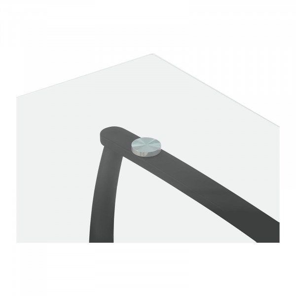 Stół - kwadratowy - 80 x 80 cm - szklany blat FROMM STRACK 10260324 STAR_DESK_35