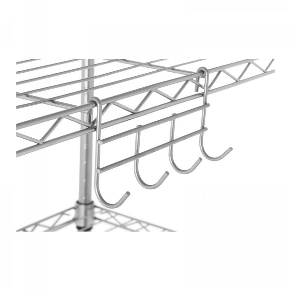 REGAŁ PÓŁKOWY Z DRUTU 350x550x1500 mm - szary ROYAL CATERING 10011227 RCMR-1800P19