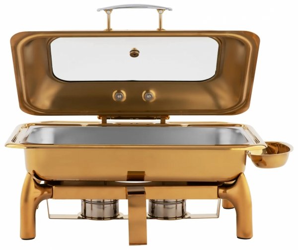 Podgrzewacz do potraw - GN 1/1 - 9 l - 2 zbiorniki na paliwo - okienko - Royal Catering 10013333 RCCD-RG06GS 