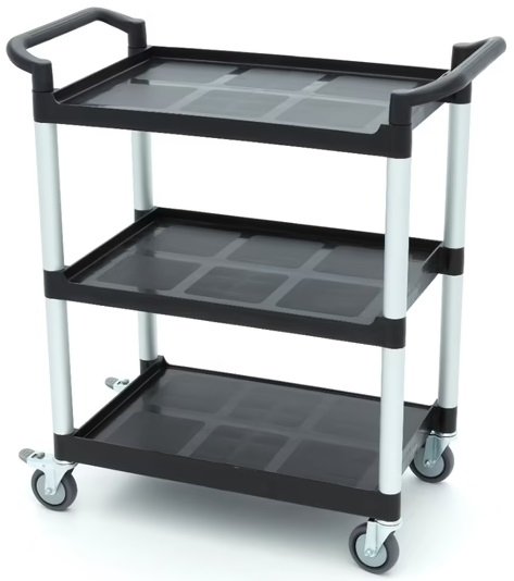  Wózek do Serwowania - 3 Plastikowe Półki - 86,5 x 42,5 cm Maxima 09507001 8720783972449