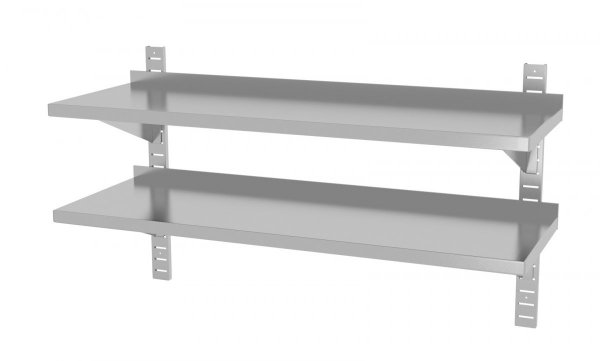 Półka wisząca przestawna, podwójna 1200 x 400 x 600 mm POLGAST 384124 384124