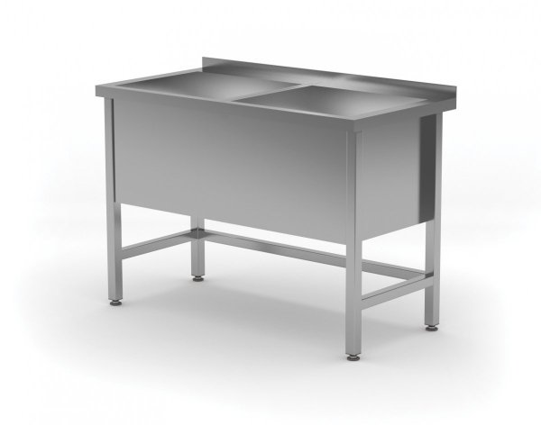 Stół z basenem dwukomorowym - wysokość komory h = 400 mm 1400 x 600 x 850/400 mm POLGAST 206146/4 206146/4