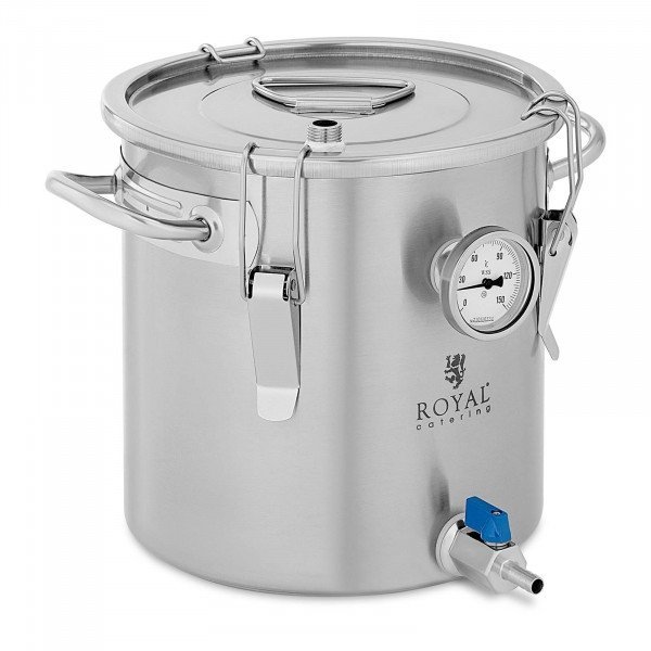 Pojemnik fermentacyjny - 10 l - 0-150°C - stal nierdzewna - Royal Catering ROYAL CATERING 10012761 RCBM-10CFP