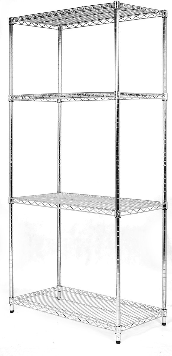 Regał chromowany siatkowy 4-półkowy 46x92x137 cm ULTRA POWER