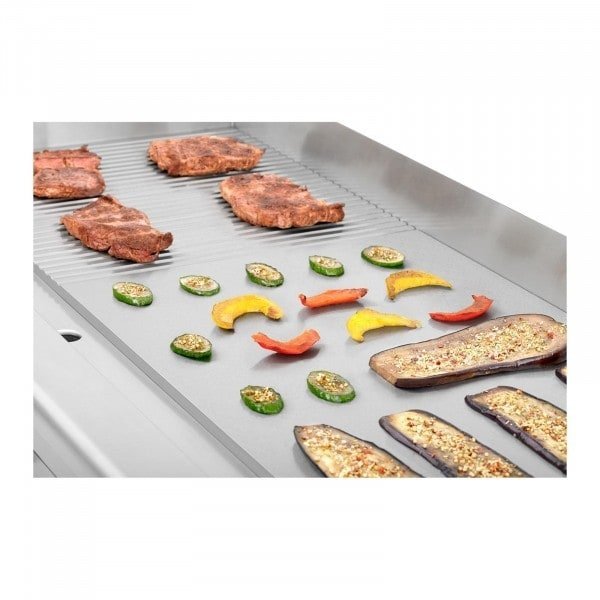 Płyta grillowa - 100 cm - ryflowana - 2 x 3200 W ROYAL CATERING 10010066 RCG 100G