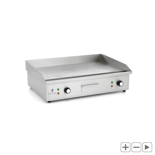 Płyta grillowa - 727 x 420 mm - Royal Catering - gładka - 4400 W ROYAL CATERING 10012022 RCPG51-S
