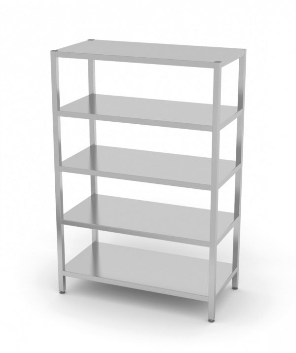 Regał magazynowy, 5 półek pełnych 1000 x 600 x 1800 mm POLGAST 335106 335106