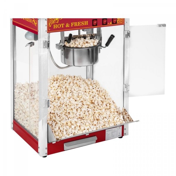 Maszyna do popcornu - czerwona - amerykański design ROYAL CATERING 10010546 RCPS-16.3
