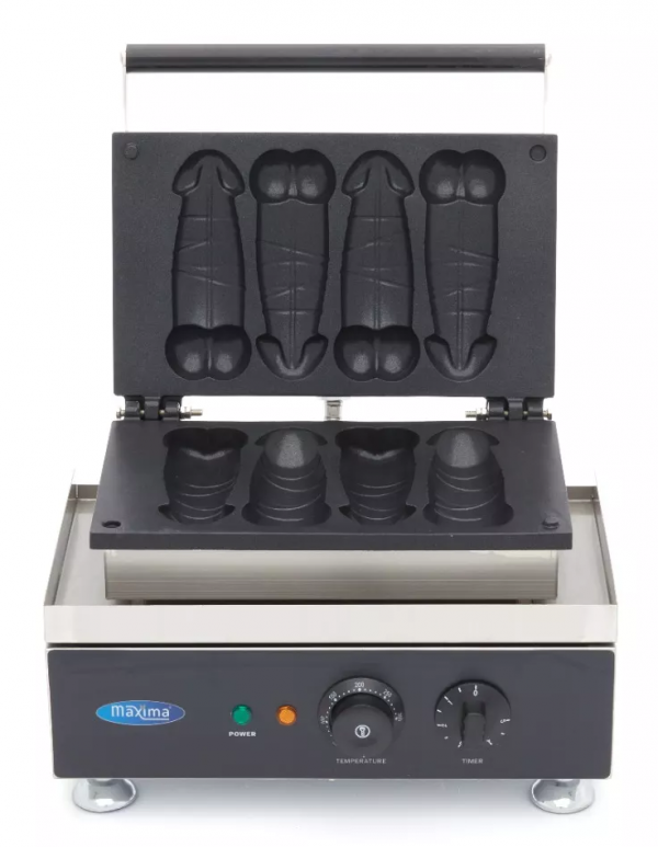Gofrownica - gofry w kształcie penisa 4 sztuki 1500W Maxima 09374205