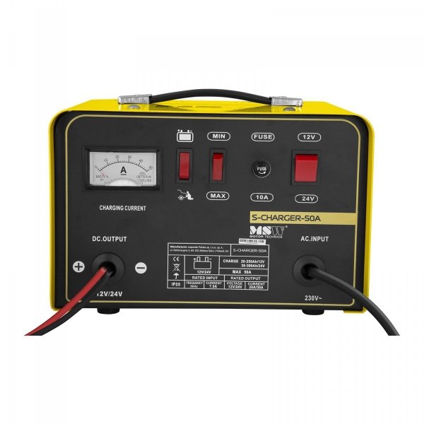 Prostownik - 12/24V - 30A - rozruch 130A - przełącznik napięcia MSW 10060139 S-CHARGER-50A