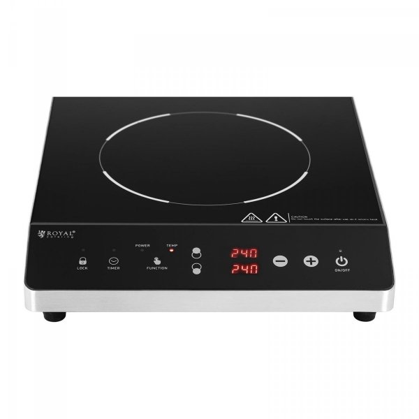 Kuchenka indukcyjna - Ø26 cm - 1800 W - dwupalnikowa ROYAL CATERING 10011748 RCIC-1800P6