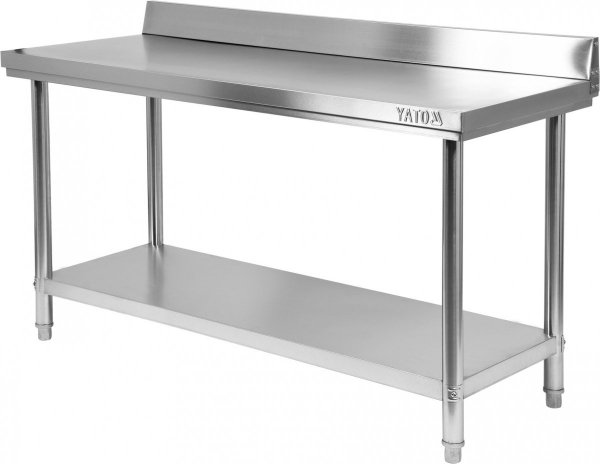 STÓŁ PRZYŚCIENNY Z PÓŁKĄ  SKŁADANY 1600×600×H850+100 mm YATO YG-09025 YG-09025