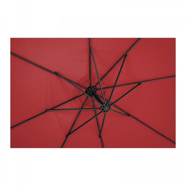 Parasol ogrodowy wiszący - bordowy - okrągły - Ø300 cm - uchylny UNIPRODO 10250539 UNI_UMBRELLA_R300BO_N