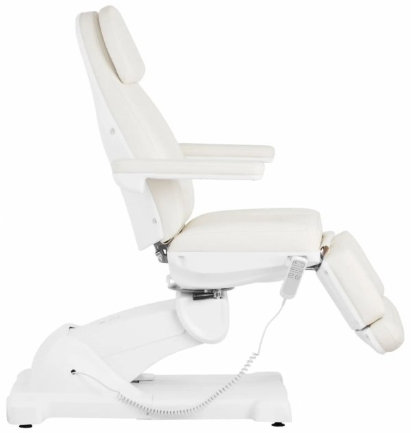Fotel kosmetyczny + krzesło kosmetyczne - 3 silniki - 300 W - 190 x 55 x 60 - 90 cm - 150 kg każdy - biały Physa 10040731 PHYSA PORTICI