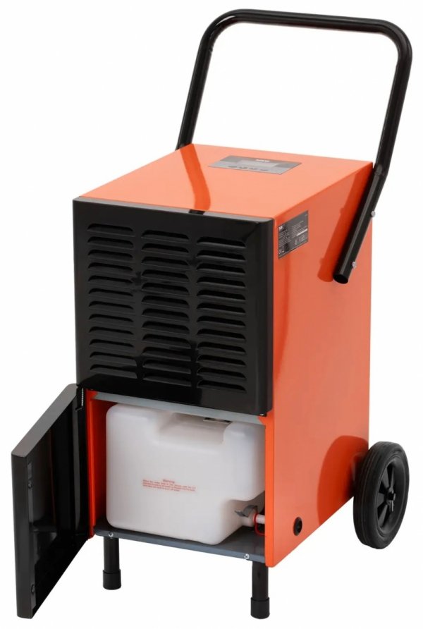 Osuszacz powietrza - budowlany - 55 l / 24 h - 62 m² - 500 m³/h - uchwyt i 2 koła MSW 10062758 MSW-DEH-V1 A55
