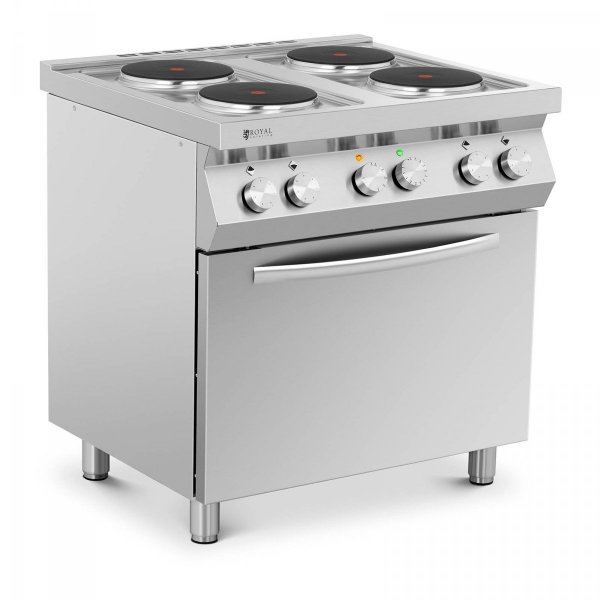 Kuchenka elektryczna - 4 palniki - 4 x 2600 W - piekarnik 3 kW Royal Catering 10011761 RC-EC4VO