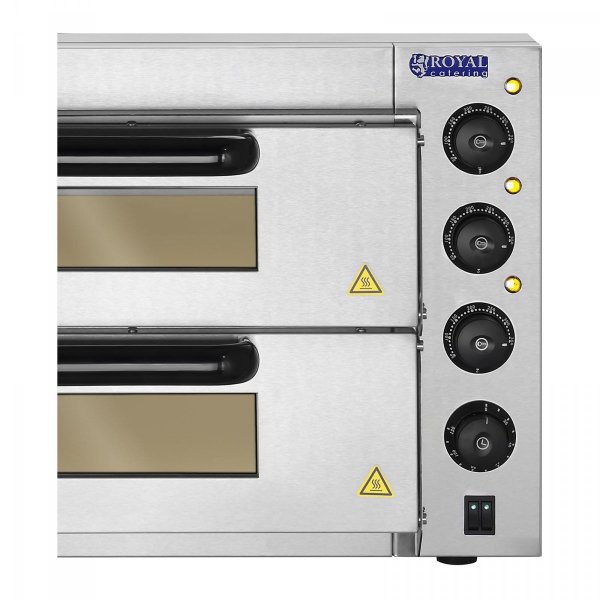 Piec do pizzy - 3000 W - 2 komory - Ø 40 cm ROYAL CATERING 10010832 RCPO-3000-2PS-1