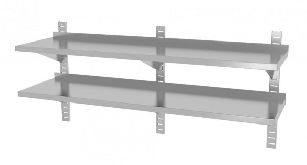 Półka wisząca przestawna, podwójna 1700 x 300 x 600 mm POLGAST 384173-3 384173-3