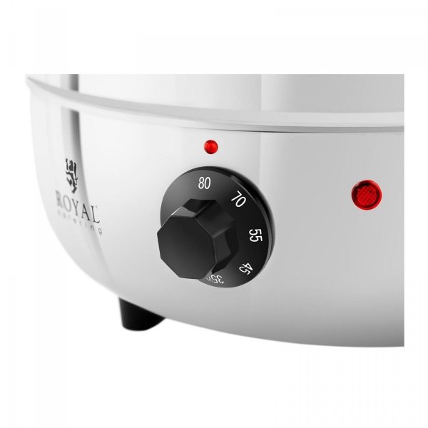 SREBRNY ELEKTRYCZNY KOCIOŁEK DO ZUP O POJEMNOŚCI 10L ROYAL CATERING 10011248 RCST-10BB