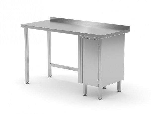Stół przyścienny szafka z drzwiami na zawiasach - szafka po prawej stronie 1700 x 700 x 850 mm POLGAST 124177-P 124177-P